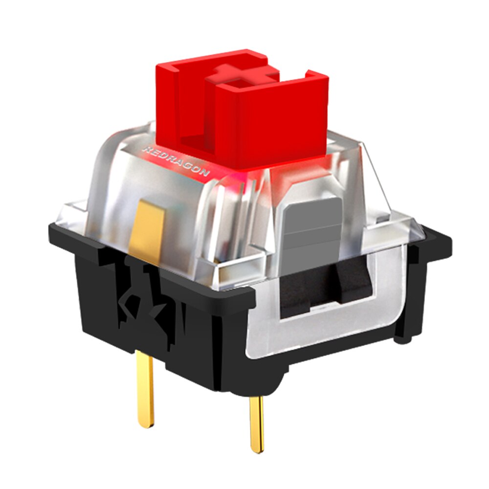 REDRAGON SMD RGB MX 3Pin klikający liniowy przełącznik dotykowy cichy czerwony niebieski czarny brązowo-fioletowy przełącznik do podświetlanej klawiatury mechanicznej: W kolorze khaki / Niebieski przełącznik