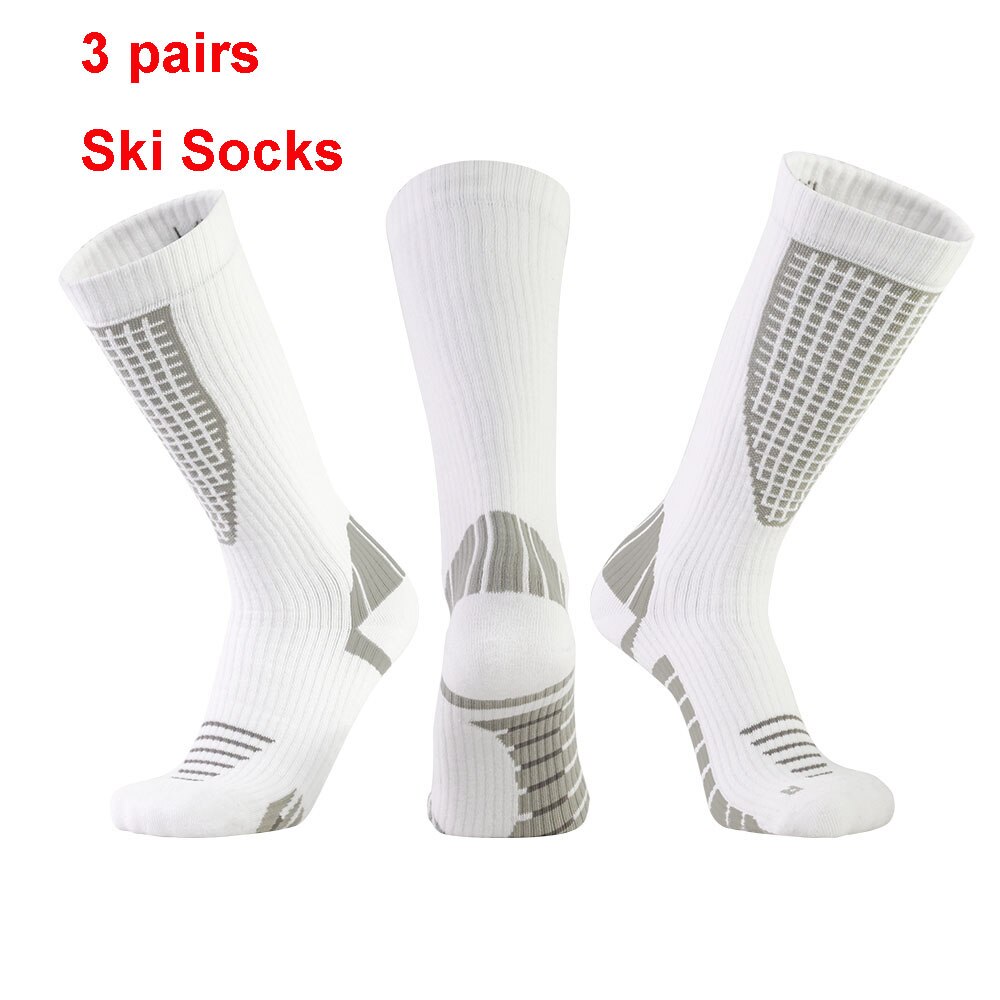 5 pares de calcetines térmicos impermeables largos y cálidos para esquí espesos para deportes de invierno, transpirables, esquí, snowboard, 24 estilos: B5(3 Pairs) / L / XL