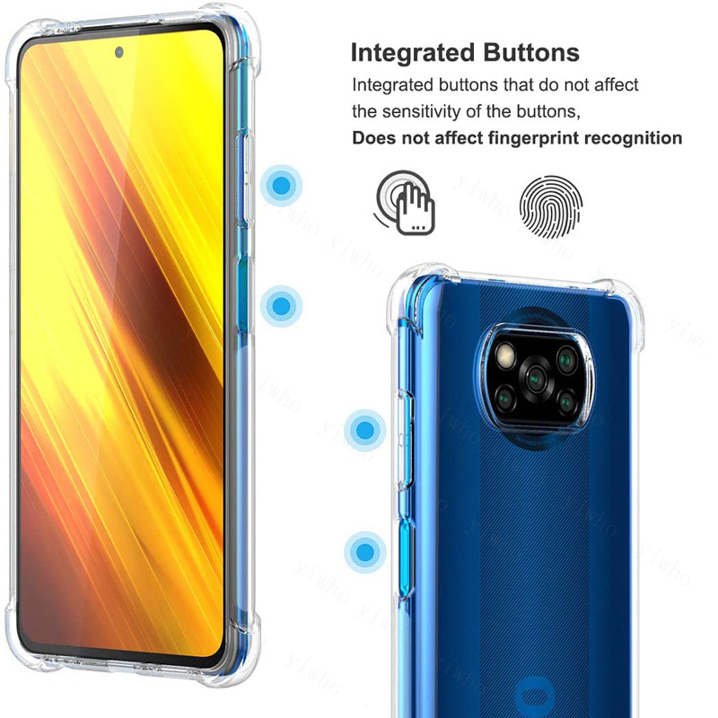 Poco  x3 handyhülle, stoßfest, aus weichem tpu, für xiaomi poco x 3 nfc, transparent, weich,  x3 pocophone 3 x 3 x3 nfc-rückseite