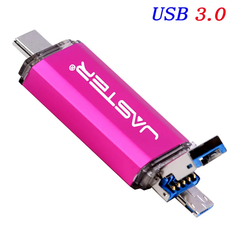 Niestandardowe logo 3 in w 1, dysk flash usb 3.0 , 4g 8g 16gb , 32gb 64gb 128g, tpc, pendrive metalowy, pamięć usb, pojemność dysku u: Różowy / 16 gb