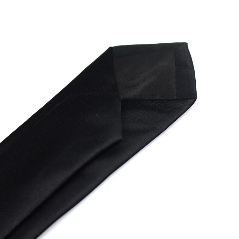 Corbatas clásicas negras para hombre, corbatas de seda para de boda, corbata de cuello de adulto, 3 tamaños, Corbata lisa informal