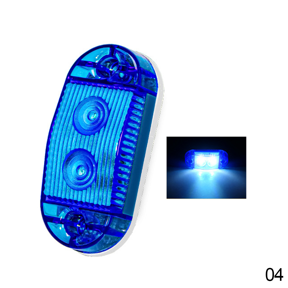 Auto 2 Led Zijmarkeringslichten Externe Vierkante Lichten Waarschuwing Achterlicht Auto Aanhangwagen Vrachtwagen Vrijgave Lampen 12-36V: Blauw