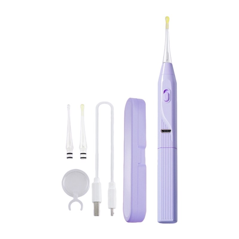 Aspirateur électrique pour cérumen avec lumière LED, nettoyeur de cérumen sans douleur, Kit d'outils de nettoyage pour oreilles, pour adultes et enfants, QX2D
