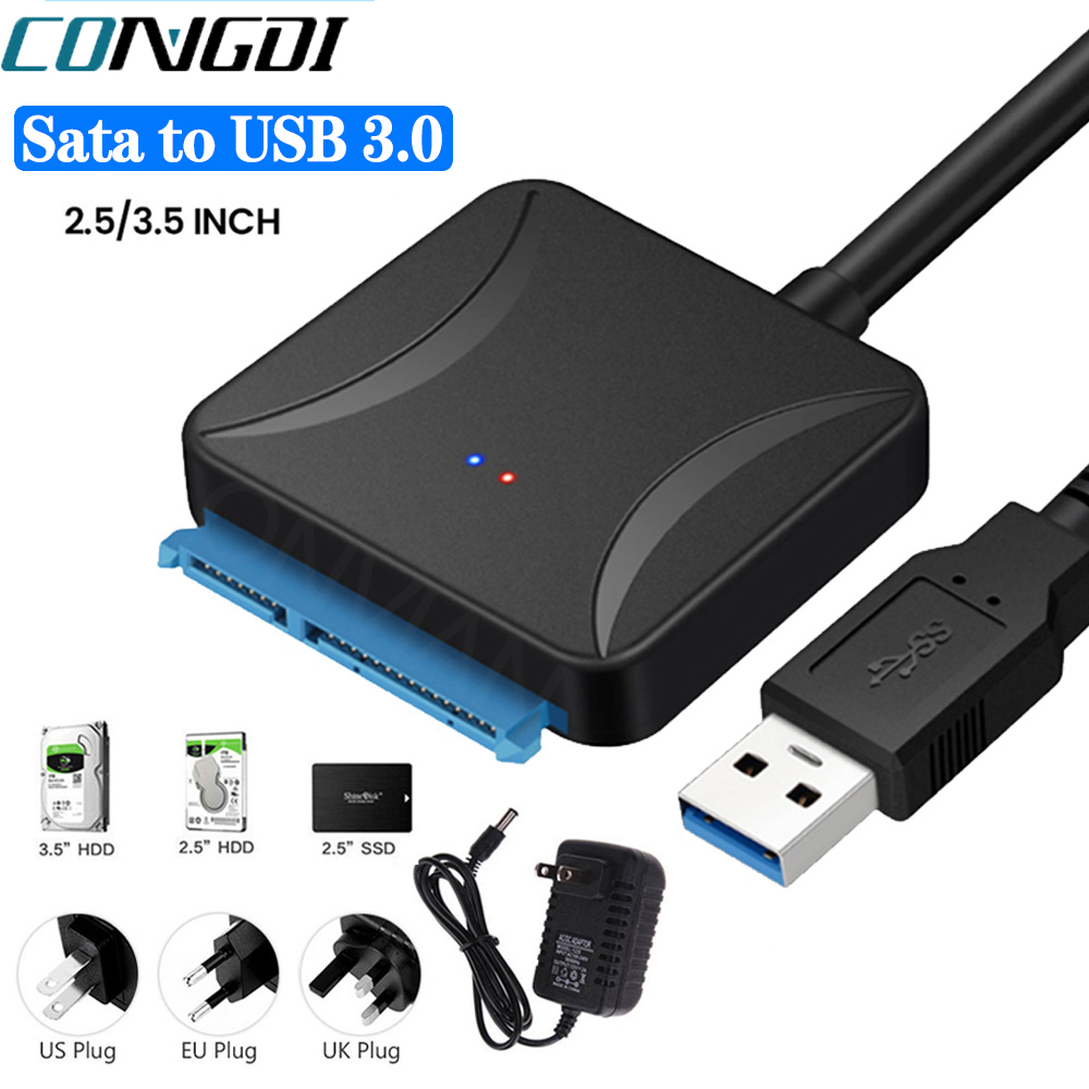 USB 3.0 To Sata 3 Adapter Converter Cable USB3.0 Hard Drive Converter Cable For Laptop Seagate WD 2.5 3.5 HDD SSD Cable Adapter