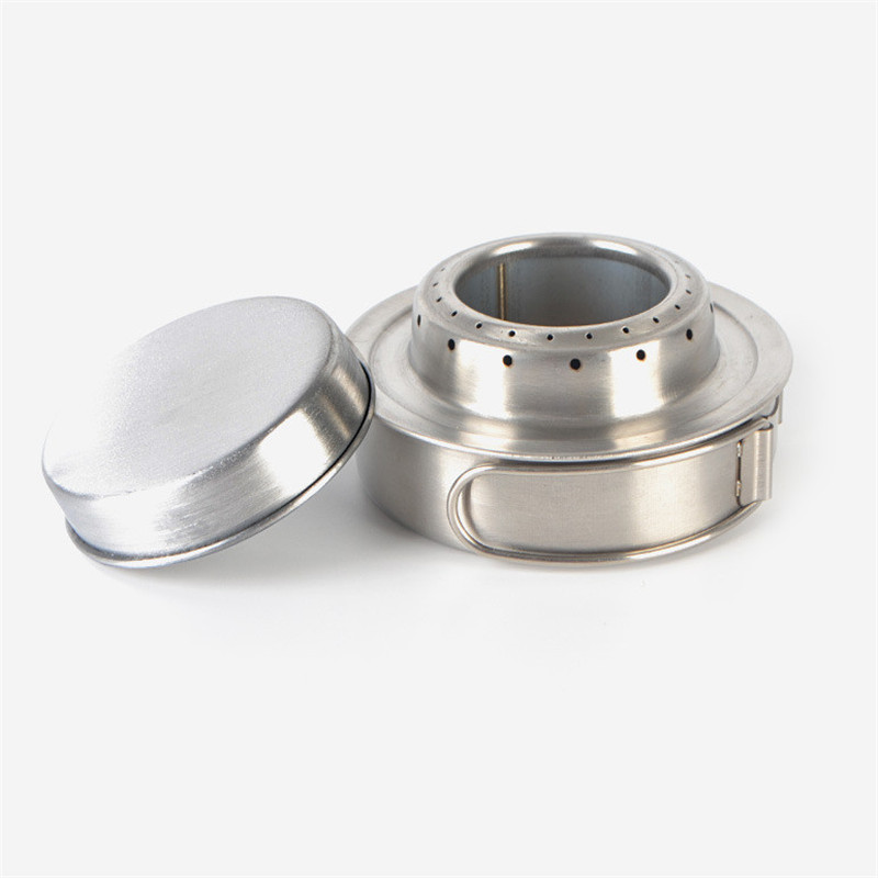 Outdoor Solid Alcohol Stove Stainless Steel Alcohol Stove Outdoor Ultralight Mini Burner Picnic Hiking