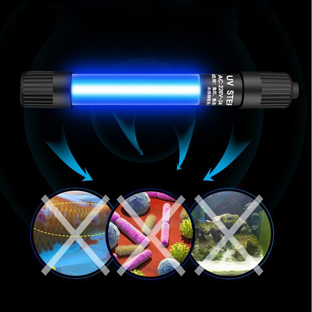 Aquarium UV Lights Sterilization / Clean Water / Algae Removal UV Lamp Aquarium Lighting Single Tube / Timer Fish Tank UV Lamp