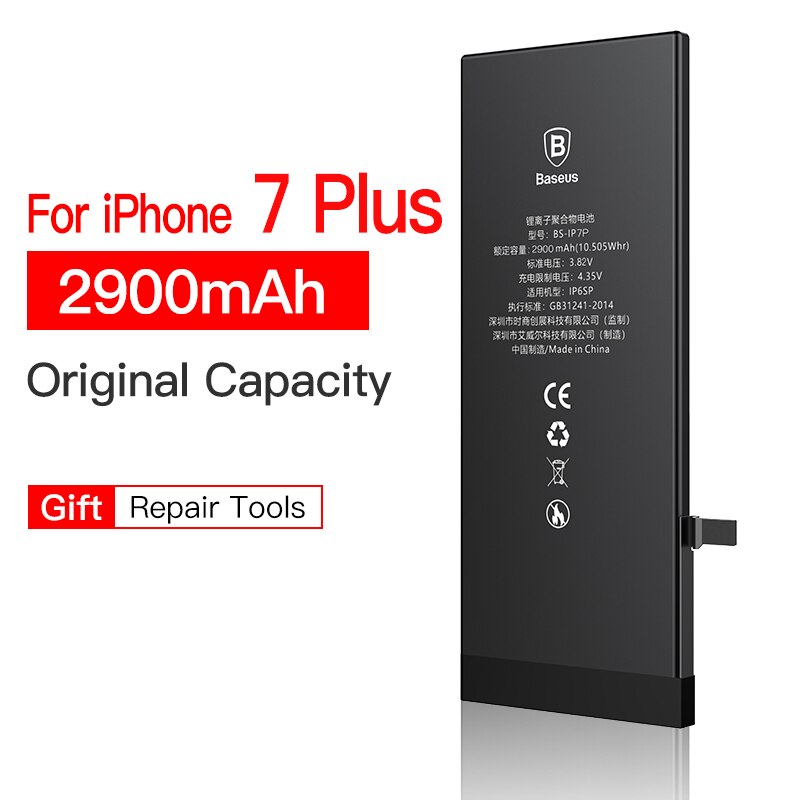 Originele Batterij Mobiele Telefoon Batterij Voor iPhone 7 7 Plus 7 plus Hoge Capaciteit Bateria Vervangende Batterij Voor iPhone7 7 p: 2900mAh For iP 7Plus