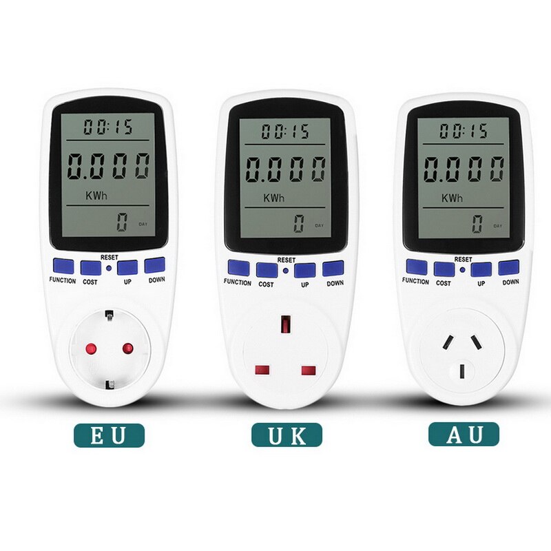 AC Power Meters 220v digital wattmeter eu energy meter watt monitor electricity cost diagram Measuring socket analyzer