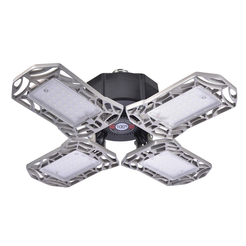 120W LED Garage Light Super Brightness E26 Deformable Ceiling Light Fixture Deform Light for Workshop Warehouse Factory Gym