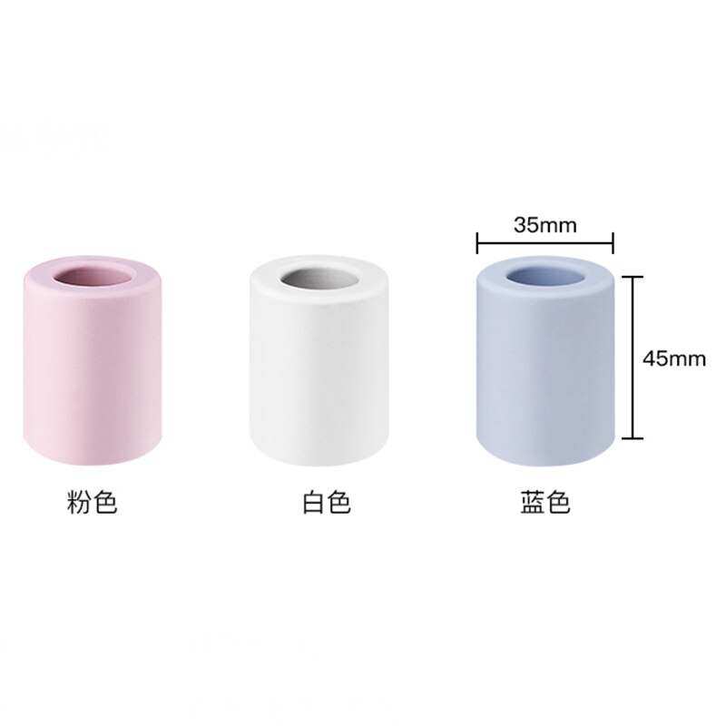 2 stuks mini reis tandenborstelhouder zonder kalkaanslag, natuurlijk materiaal, diatomeeënaarde, absorbeert snel water, huisdecoratie, blauw-witte kleur