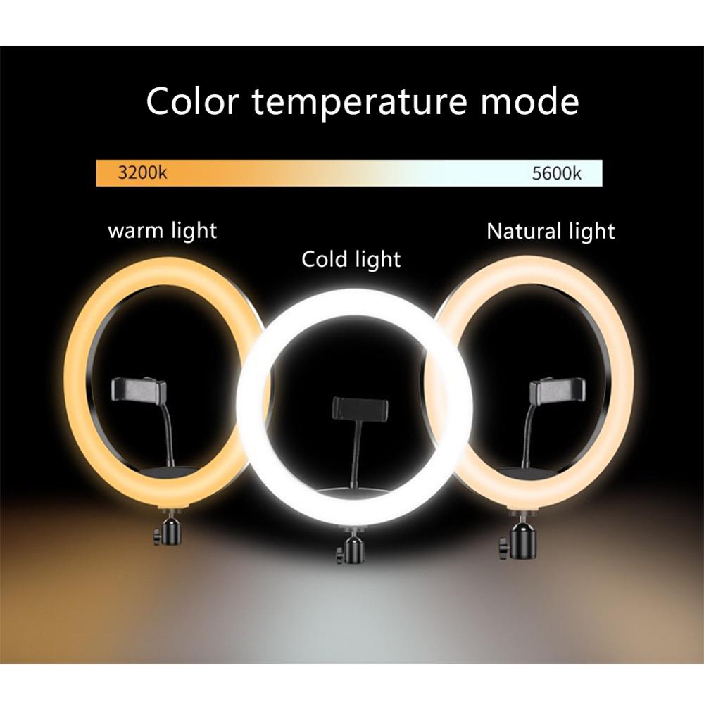 13 pollici 30 centimetri LED Selfie Anello di Luce di Riempimento Dimmerabile RGB di Colore Completo 8/10 ''Telefono Cellulare con Fotocamera Foto Video di Trucco lampada Scarpa Freddo Testa del Treppiede