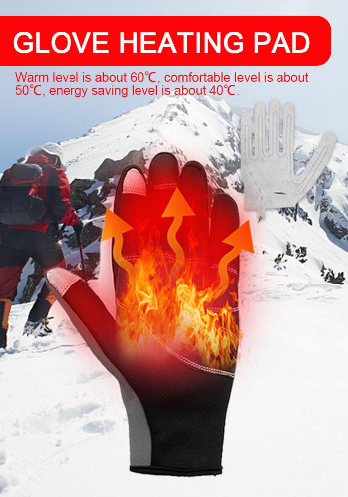 Neue 1Pc Fünf-Finger Handschuhe DC Elektrische Heizung Pads Lithium-Batterie Energie Versorgung Drei-geschwindigkeit Thermostat Schalter heizung Blatt