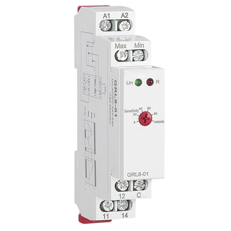 GRL8 Water Level Controller Vloeibare Relais 10A Ac Dc 24V 220V Breed Scala Spanning Waterpomp Relais, GRL8-01