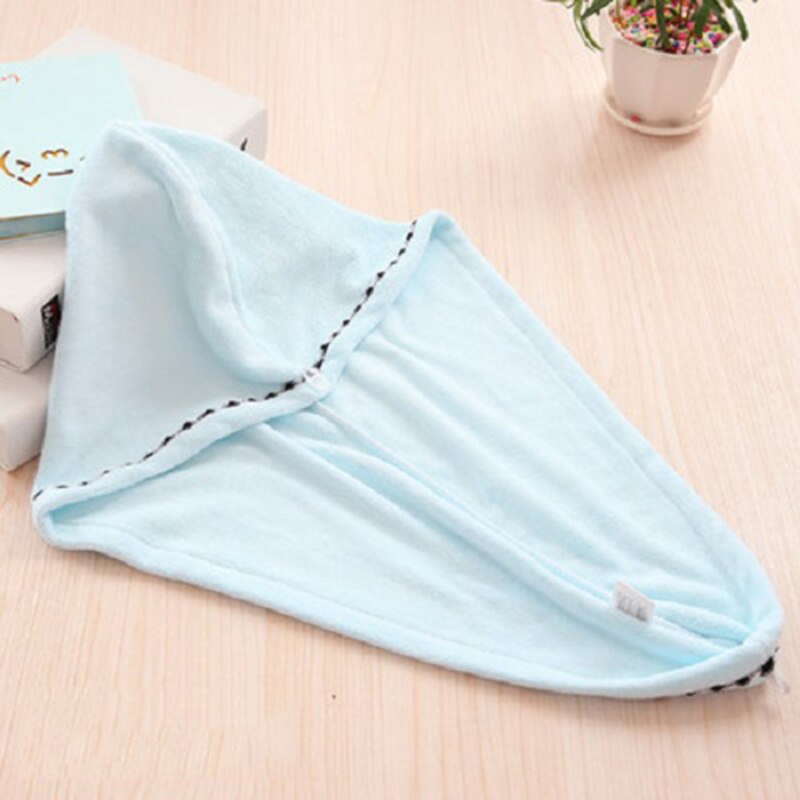 rapid drying hair towel thick absorbent shower cap head towel Super Dry Hair Cap Shower Cap Microfiber Towel Quick Dry Hair: Blue