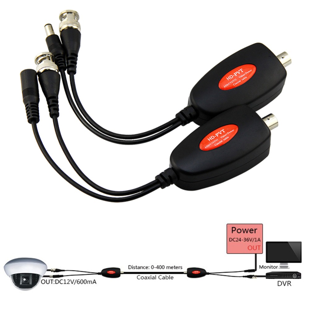 1 kanaals Power Over Coax Systeem Voor Cctv Camera Ahd/Cvi/Tvi Video + Voeding Coaxiale Hd video Zender tot 400 m HD-PV