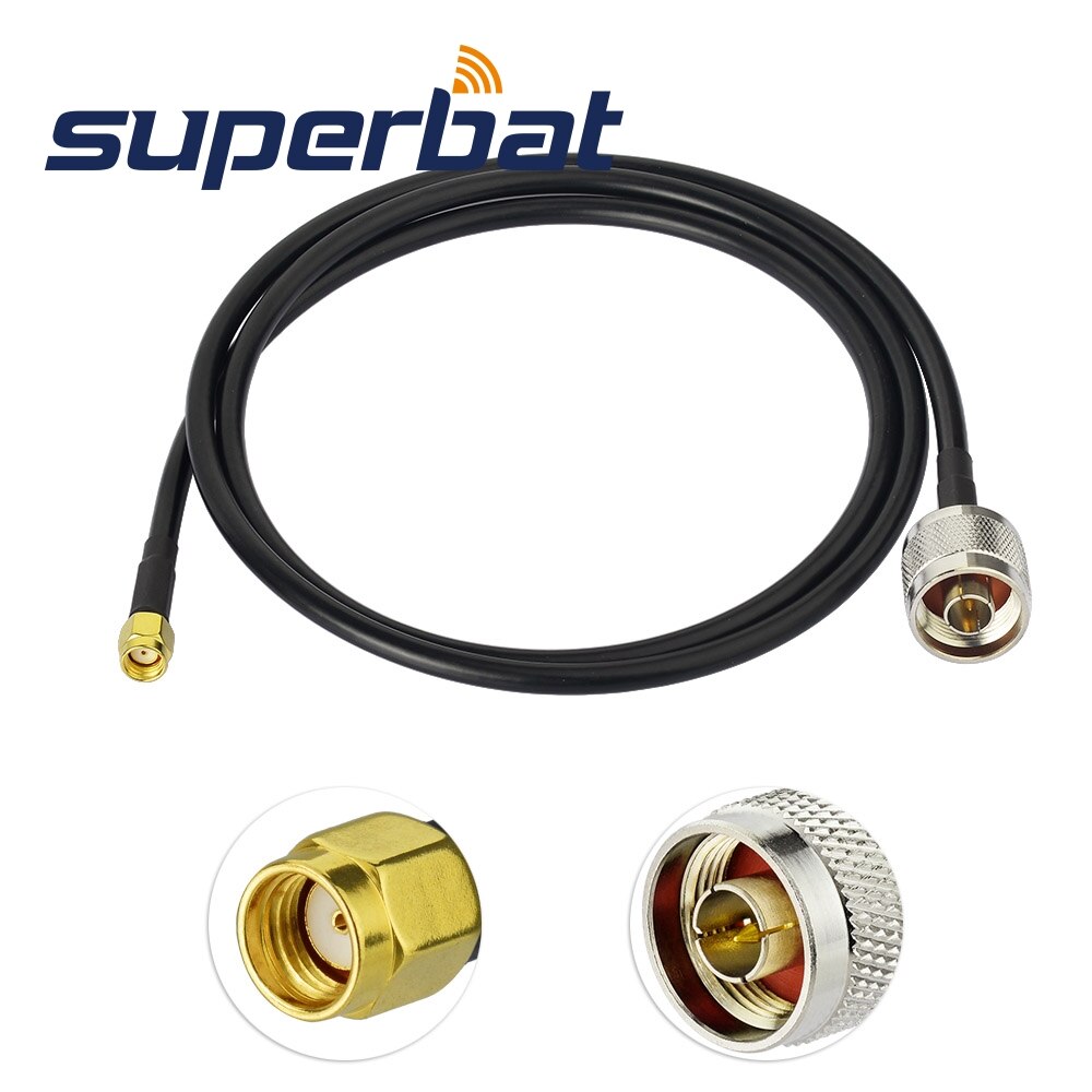 Superbat RP-SMA Male Naar N Type Plug Antenne Adapter Kabel 1M Voor Wifi Booster Extender Ap