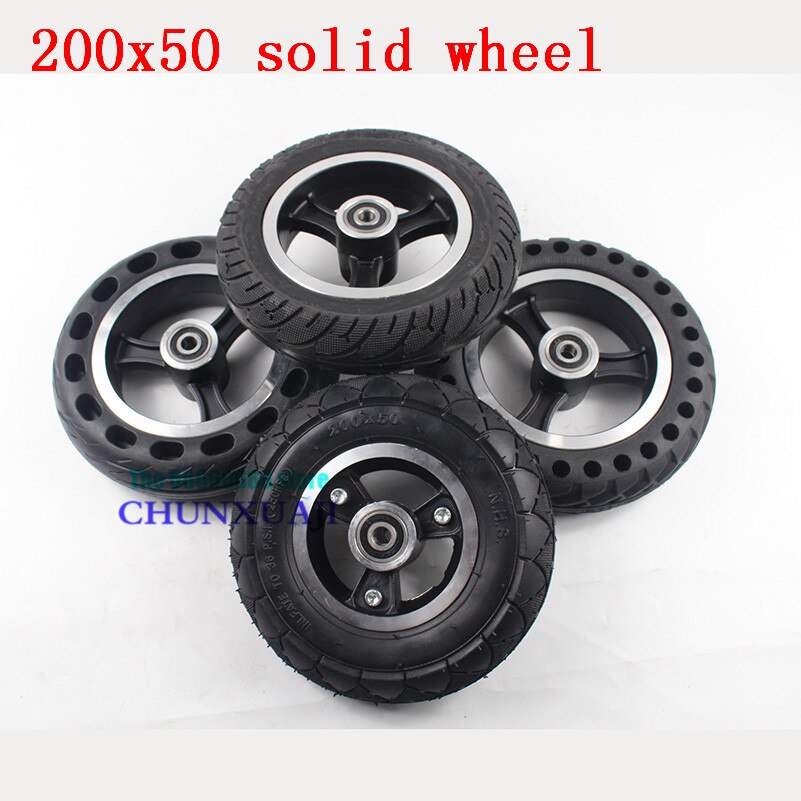 200x50 solid wheel for Electric Scooter 8'' Tyre With Wheel Hub 8 inch Scooter Tyre Aluminium Alloy Wheel Electric Vehicle