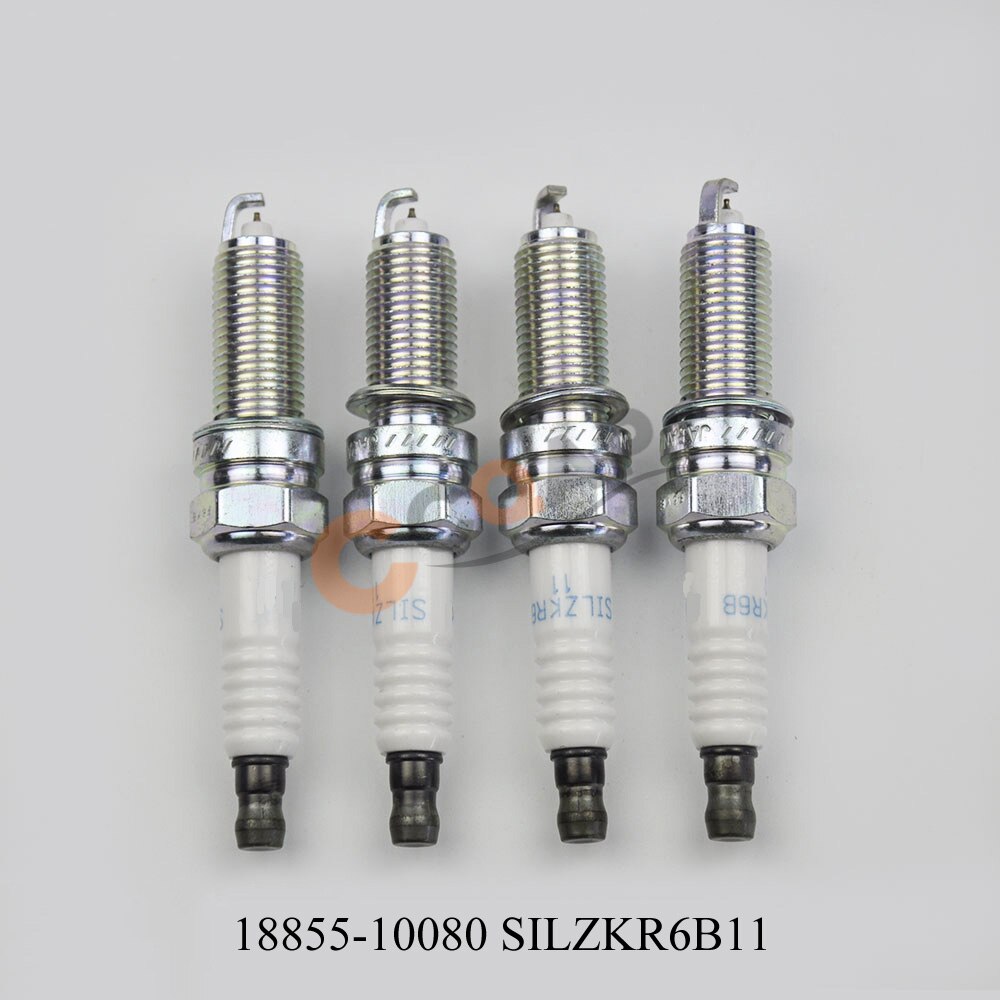 4pcs/lot Iridium Spark Plug 18855-10080 18846-11070 18855-10060 LZKR6B-10E SILZKR6B11 18840-11051 for Hyundai Elantra Genesis: 18855-10080