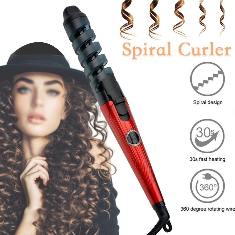 Hair Curler Irons Spiral Curling Wand Fast Heated Ceramic Wand Curling Magic Hair Crimper Iron Corrugation For Hair Styler Tool