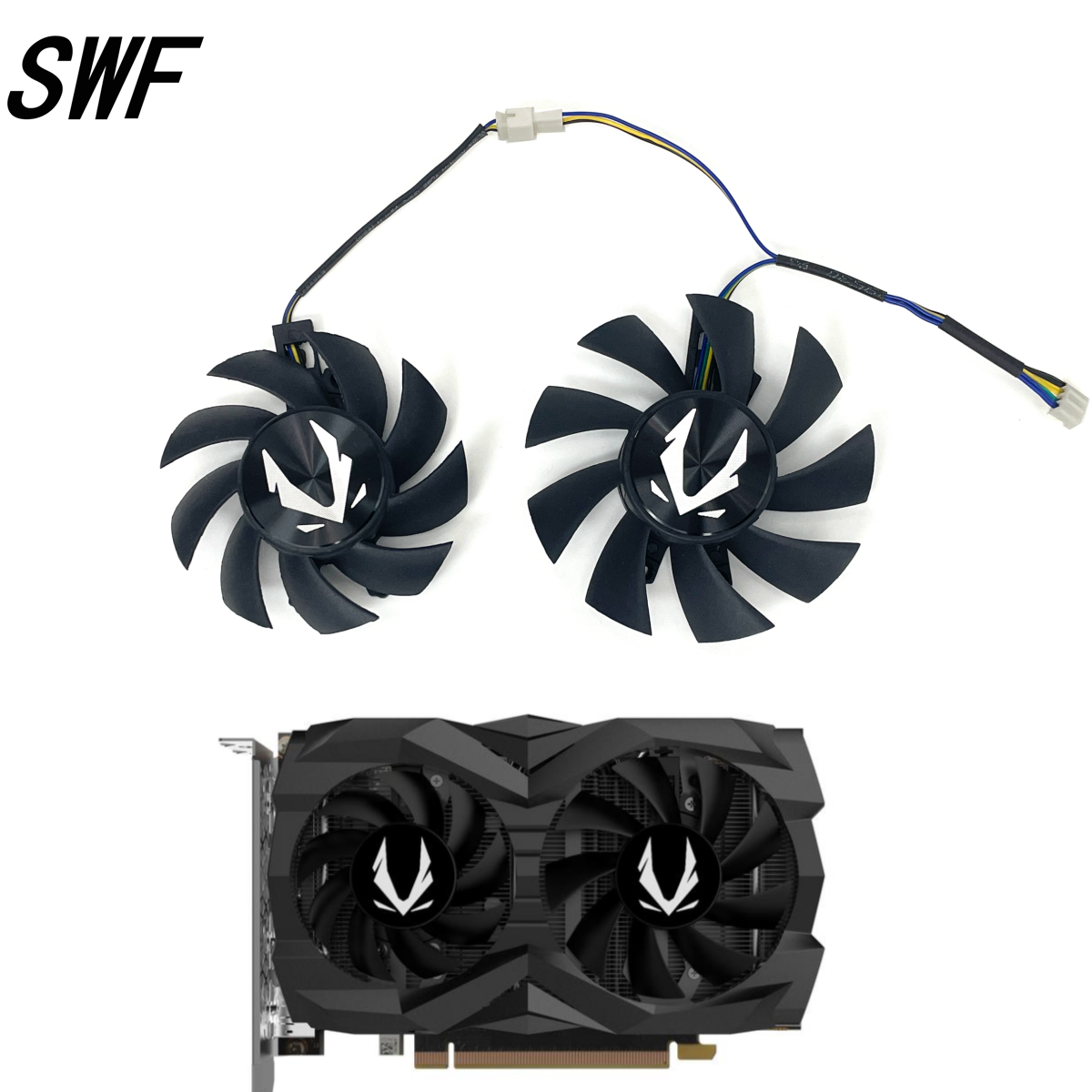 2PCS/set GA72S2U GA82S2H 0.32A 4Pin Cooling FAN For ZOTAC GAMING GeForce GTX 1660 SUPER 1660Ti Twin Fan ZT-T16620F-10L