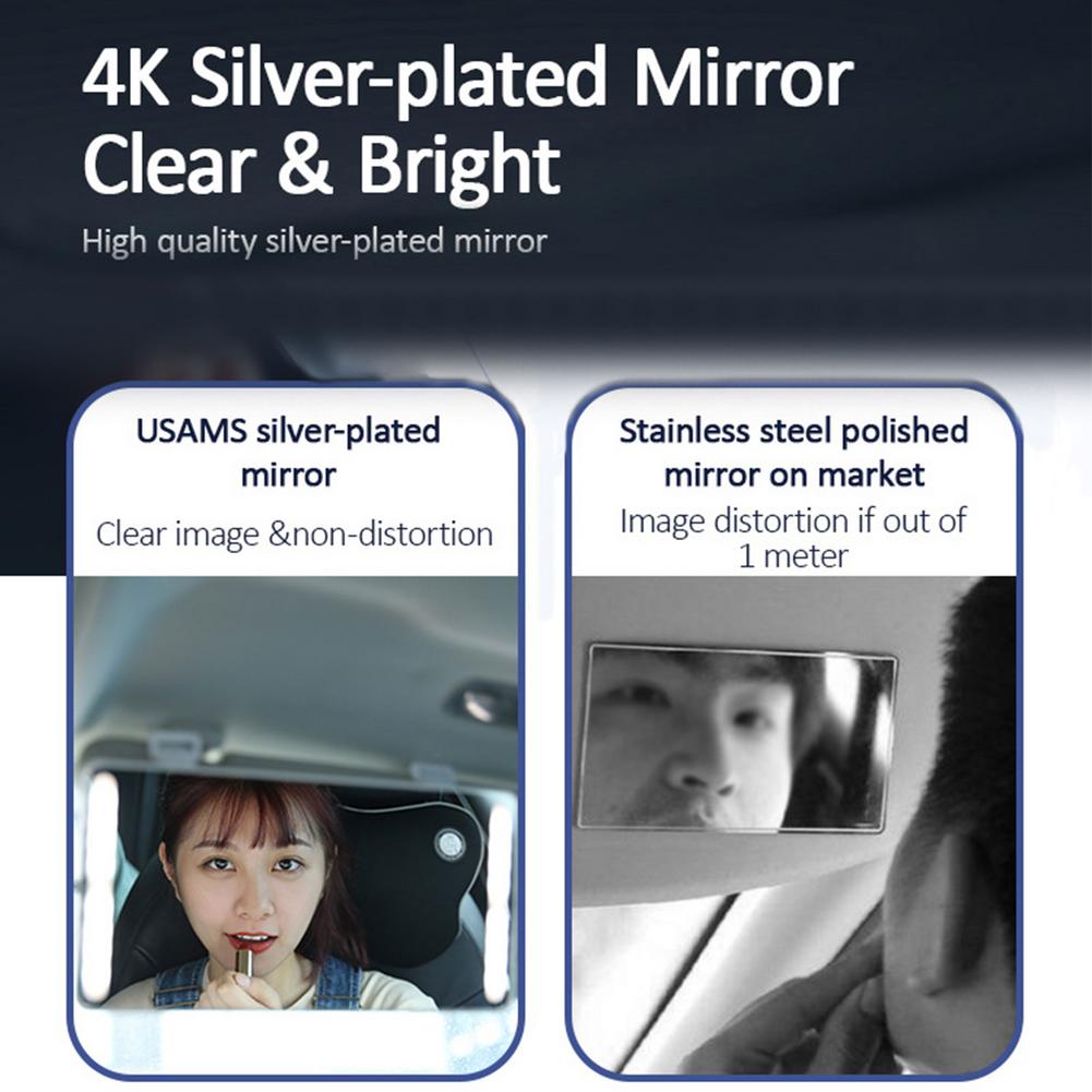 Car Makeup Mirror Auto Sun Visor Mirror Large Car Makeup Sun-shading Mirror Car Cosmetic Mirror Vanity Mirror Auto Supplies