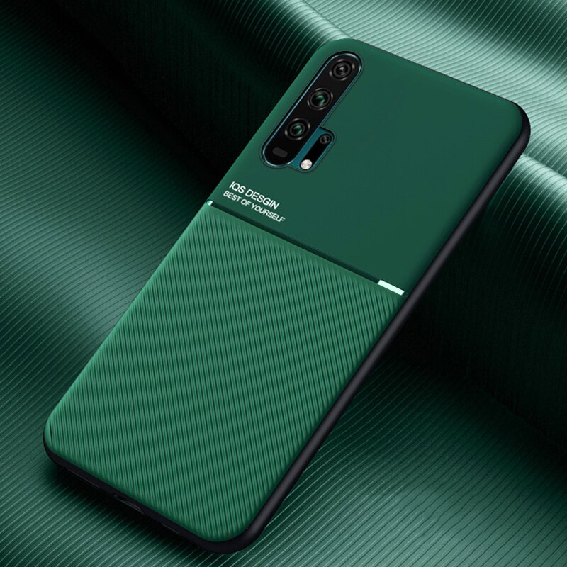 MAKAVO Für Huawei Ehre 20 Pro Fall Matte PU Zurück Abdeckung Weiche Slicone Rahmen Telefon Fall Für Huawei Ehre 20 20S Ansicht 20