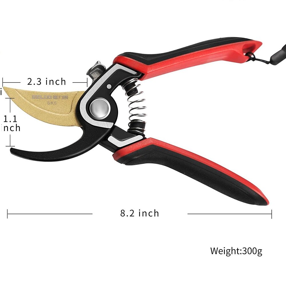 DELIXI Garden Shears Orchard and Garden Pruning Tools Pruning Shears Fruit Pruning Shears Hand Tools Plants Pruning