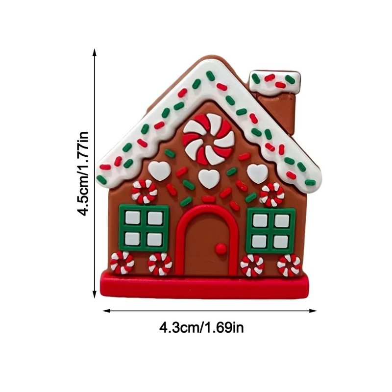 Silikon Halloween Skelett Türgriff Dekoration Weihnachten Schrankknopf Abdeckungen Lebkuchenhaus geformte Schubladengriffe wiederverwendbar