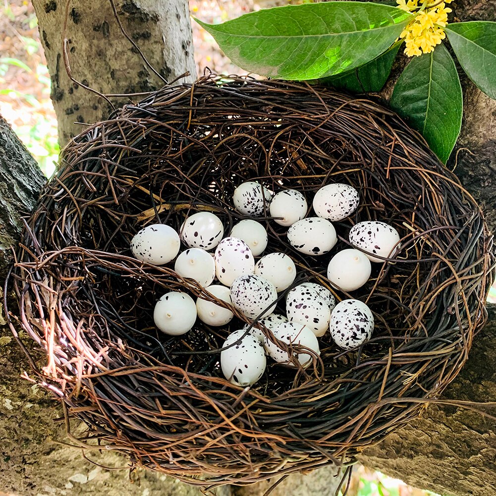 Retro Natura Handmade Weave Rattan Bird Nest Easter Christma Craft Vine Simulation Bird Nest Garden Courtyard Wedding Home Decor