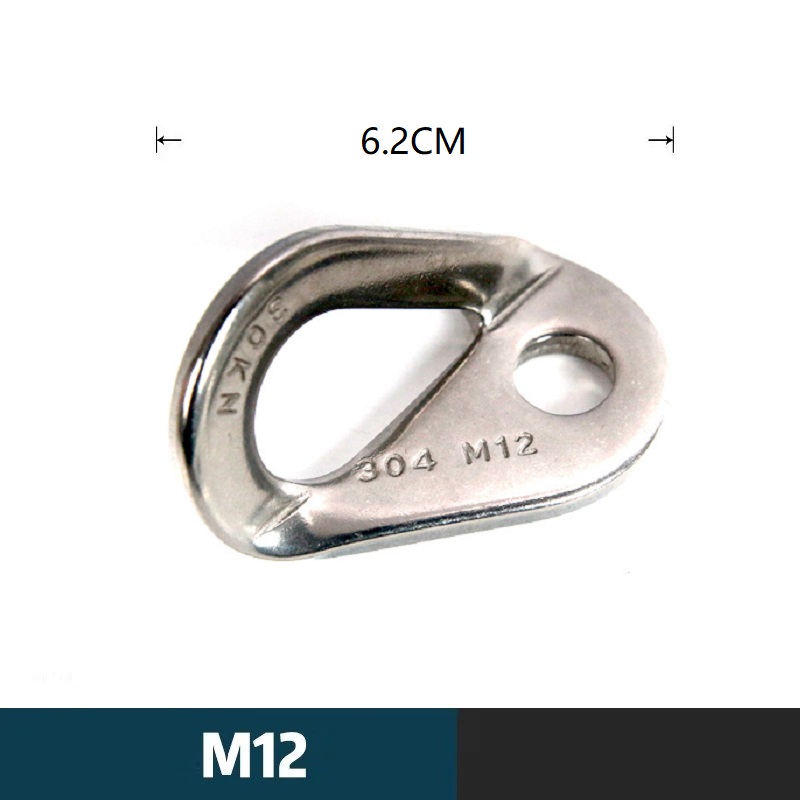 Point d'ancrage d'escalade, écrou en Piton, boulon d'ancrage, plaque de suspension, clou d'expansion, acier inoxydable 304, gréement d'assurage de spéléologie M8 M10 M12: Gris couleur