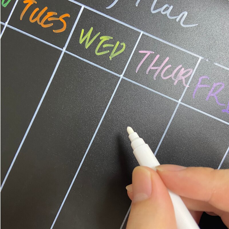 A2 Size Magnetic Chalkboard Chalk Board BlackBoard Fridge Stickers Wall Waterproof Draw Board Calendar Dust Free Liquid Pen