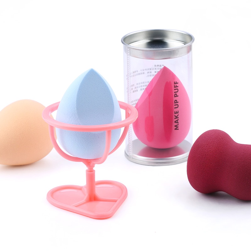 Make-Up Spons Set 3 Gemengde Water Kalebas Spons 1 Spons Houder Kit Doos Droge En Natte Schoonheid Ei Cosmetica tool