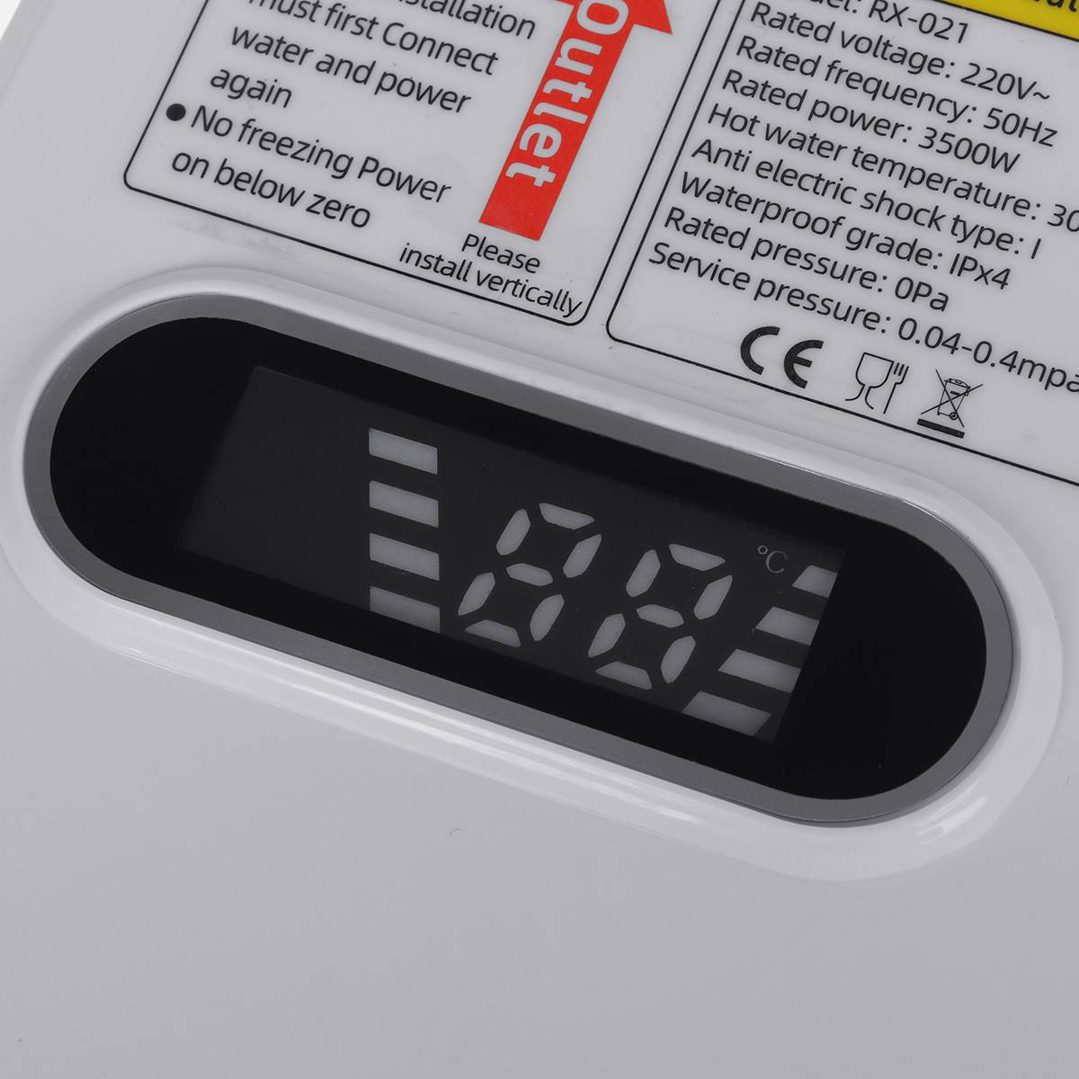 3500w elektriske tankløse mini instant vandvarmer køkkenhane hane opvarmning 3 sekunder instant opvarmning lcd display