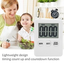 Super Dunne Lcd Digitale Scherm Kookwekker Vierkante Koken Elektronische Timers Tellen Countdown Alarm Magneet Klok