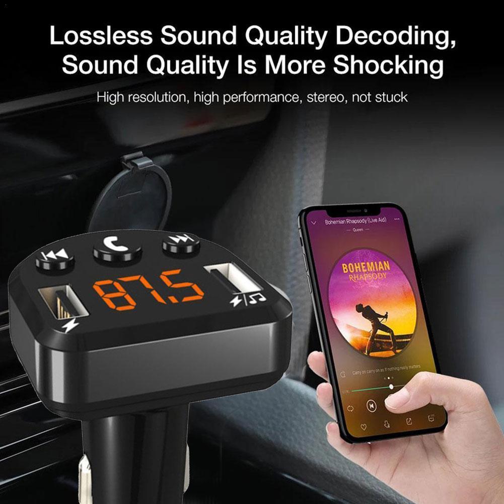 Aux Player i8 ver4.1 12V FM Transmitter Sigita Dual Accessorios MP3/FLAC/WAV/WMA Music Auto For Android Format USB Ca U4M3
