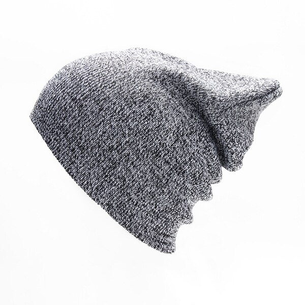 Bonnets doux pour hommes casquette d'hiver femmes Polyester Slouchy tricoté chapeau pour garçons décontracté Ski chapeau femme Hip Hop automne bonnets fille: Gris clair