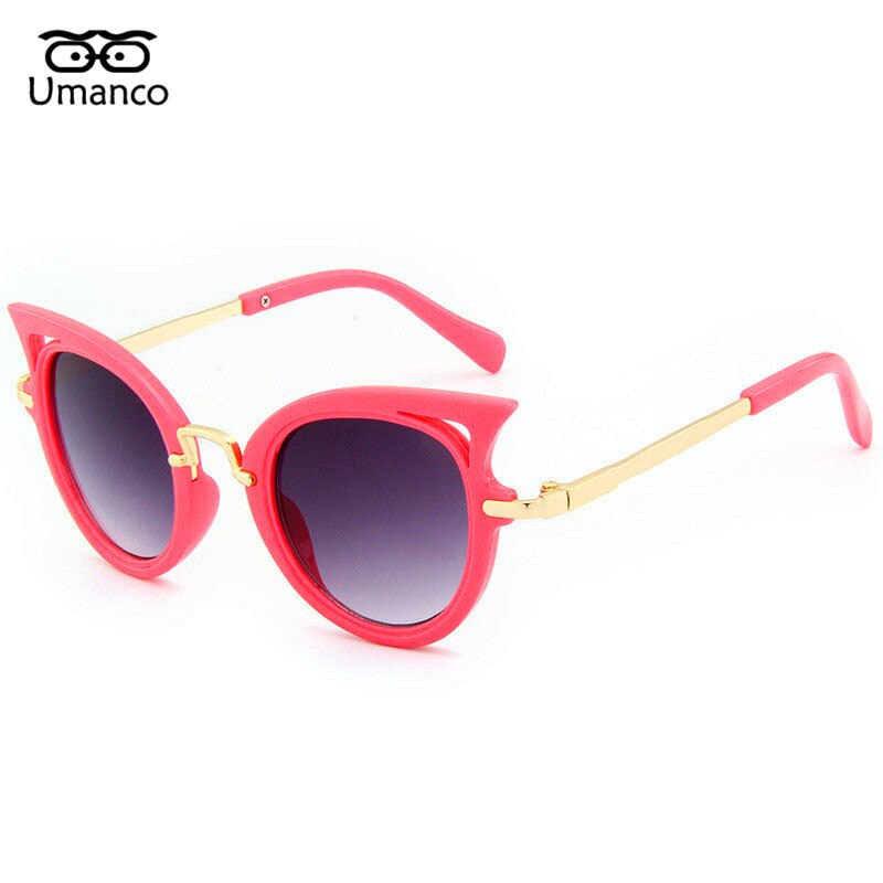Umanco Cat Eye Brand Sunglasses For Children Triangle Children's Glasses Beach Travel Birthday: 05