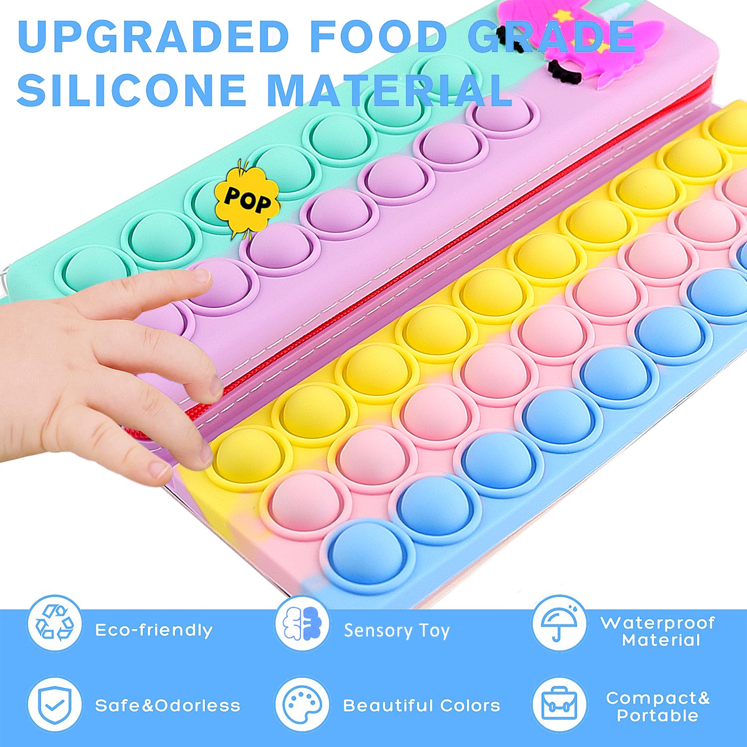Zabawki typu denerwować poputs zeszyt i piórnik zestaw bańka zeszyt zabawki poput notebooki tęcza naciskać bańka trzaskać gra SYMOMOK