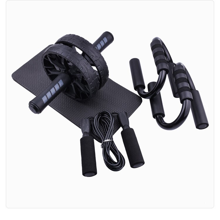 Xc-tewatwo rodillo de rueda Abdominal con soportes de empuje-ups cuerda de salto Ab rodillo mano fortalecedor entrenador muscular equipo de Fitness: Naranja