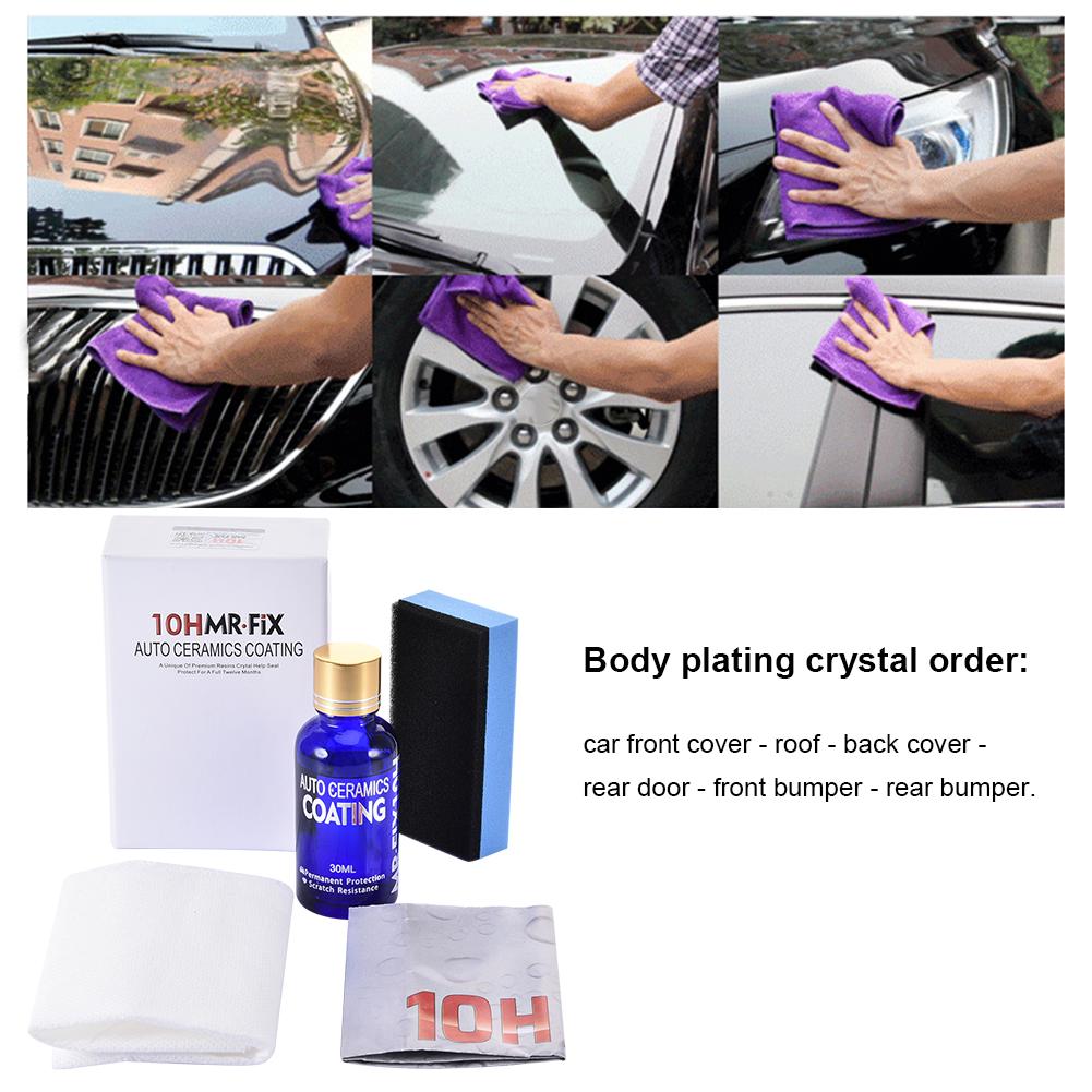 9h auto vloeibare keramische coating hydrofobe glascoating motorfiets lakverzorging anti-kras auto detailing glascoat autopoets