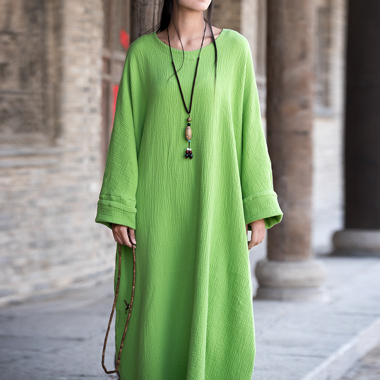 mode stijl traditionele Chinese kleding vrouwen lange gewaden: green