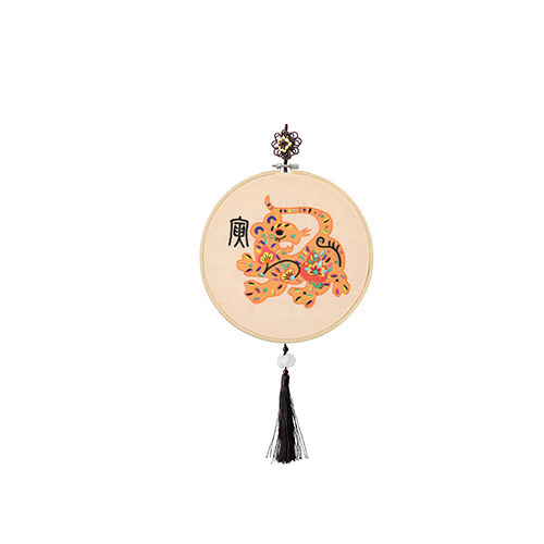 Handwerken Praktijk Kits Zodiac Diy Linten Borduren Voor Beginner Kruissteek Muurschildering Art Home Decoratie Voldoen Sets: tiger