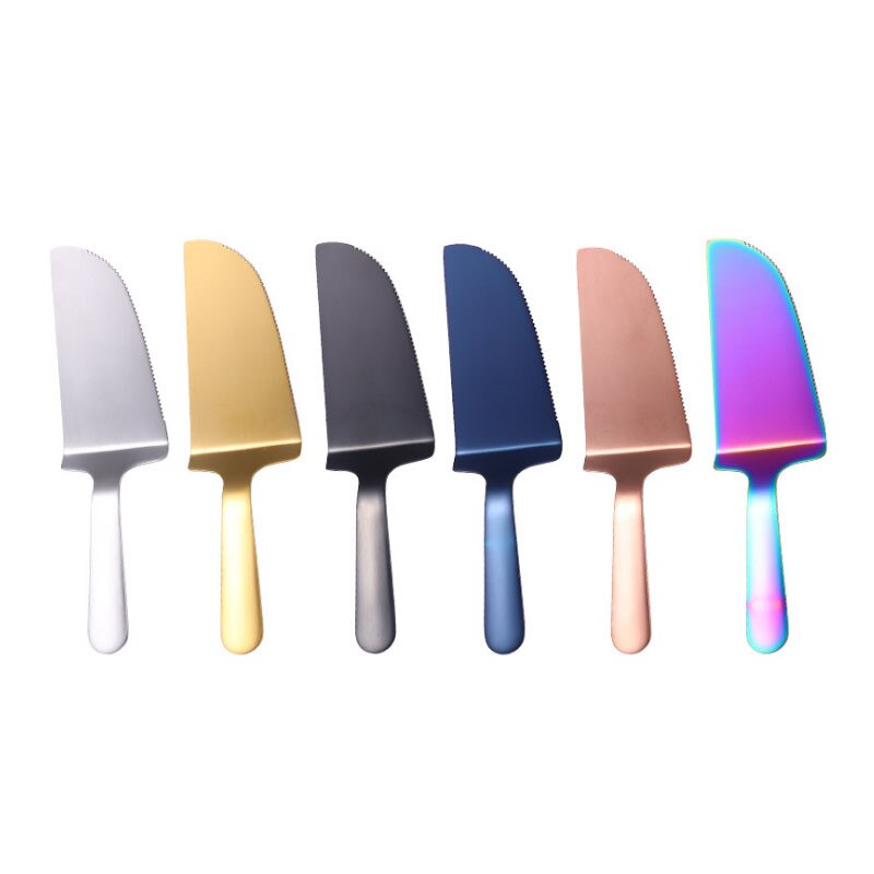 Colorful Stainless Steel Cake Server Spatula Blade Cutter Cake Spatula Pizza Spatula Baking Tool