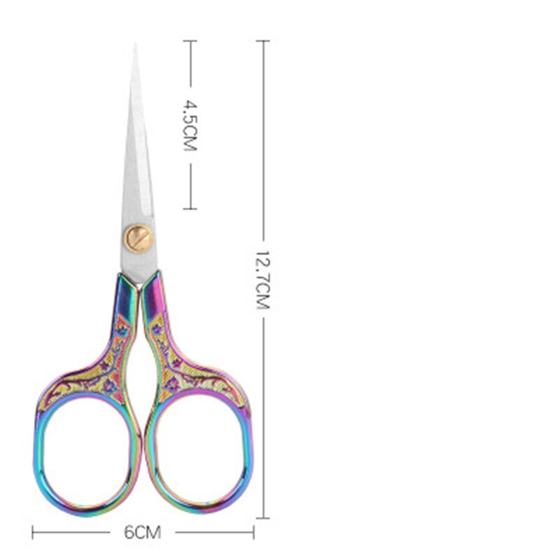 Rvs Vintage Schaar Naaien Stof Cutter Draad Borduurwerk Schaar Op Maat Schaar Gereedschap Voor Naaien Scharen: multicolor