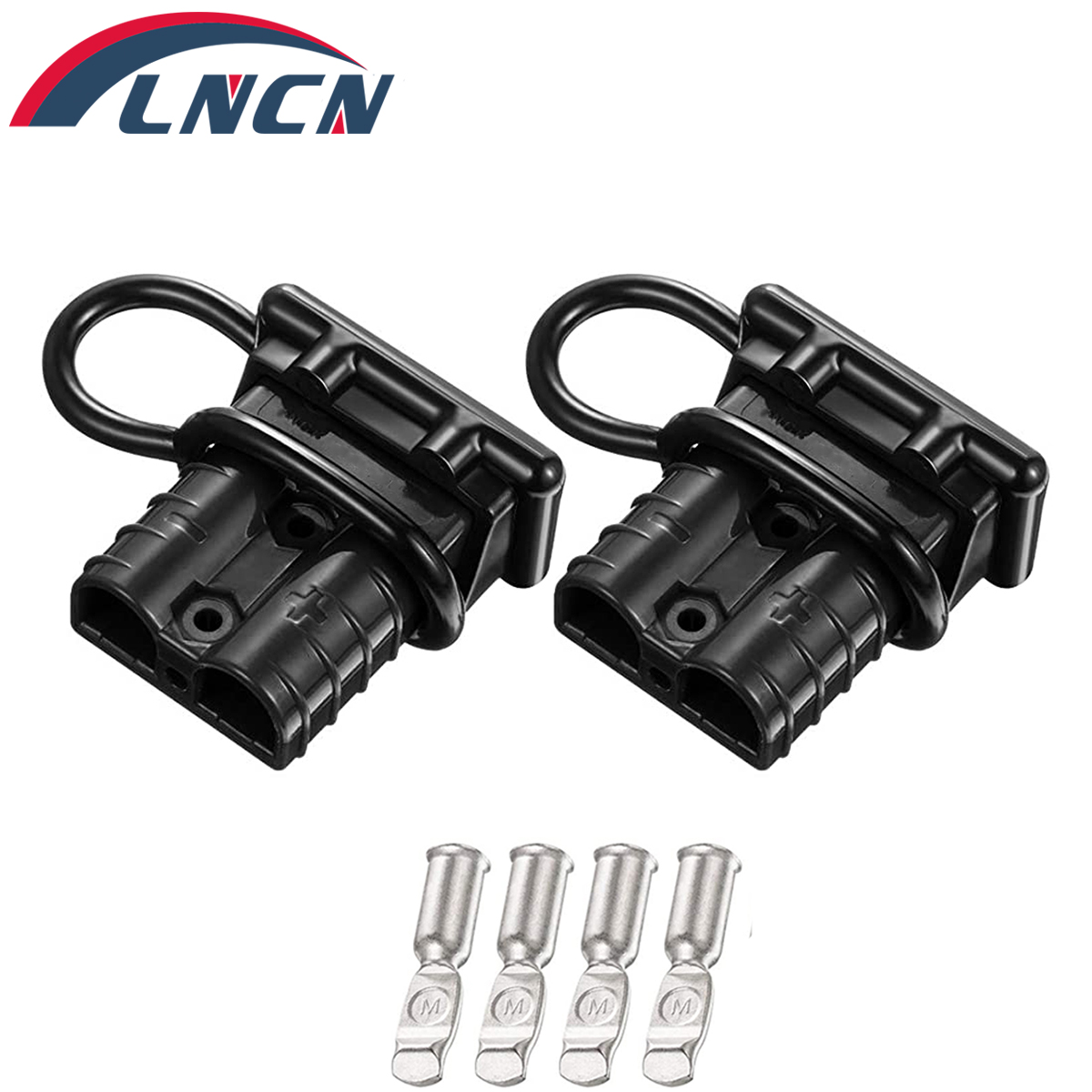 Conector rápido de batería 50A 12-36V, Kit de enchufe de arnés de cables rápido de batería para remolque de cabrestante de Motor: Negro