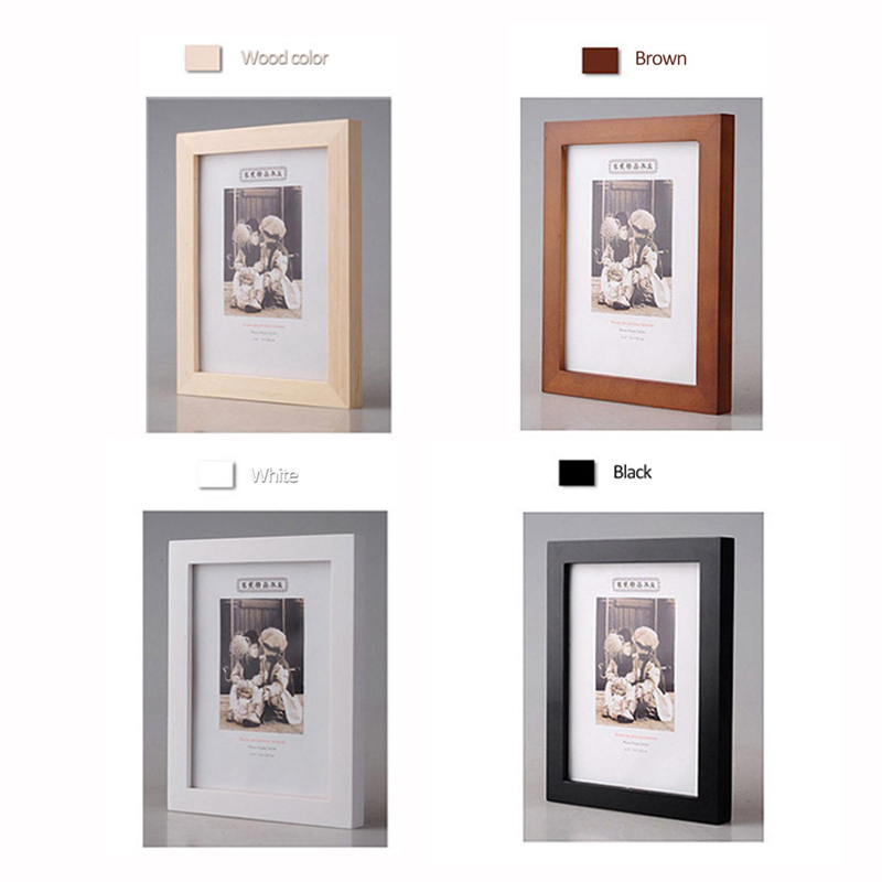 4pcs 6 Inch Home Photo Display Wooden Photo Frame Desktop Display Wall Hangings Household Living Room Decoration: 4pcs all color