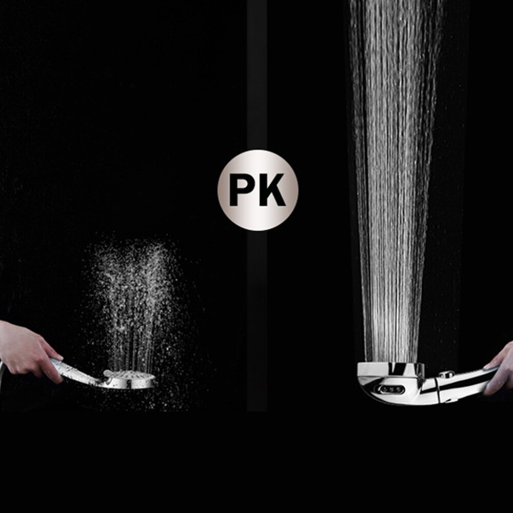 Handheld Douchekop Hoge Druk Chrome 3 Spary Instelling Met On/Off Pauze Schakelaar Waterbesparende Verstelbare Luxe Spa afneembare