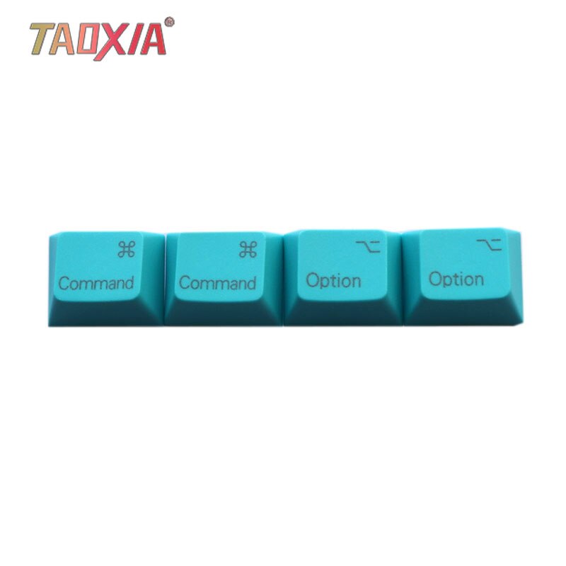 Novo para mac adicionado comando chave tampa opção teclado fábrica altura atalho pbt chaves para a frente-gravura lado-gravura tampa de teclado: blue ZK