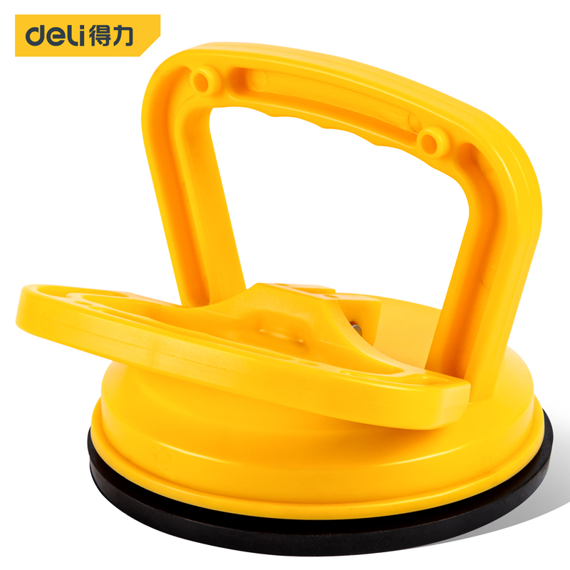 Deli ABS Vacuum Suction Cup 12/40/80/120kg Bearing Capacity Heavy Duty Vacuum Lifter for Granite Tile Glass Manual Lifting Tools: Silver
