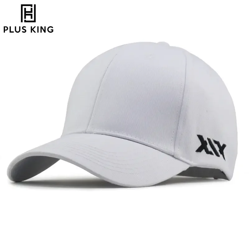64-68 cm grande taille chapeau tour de tête grand hommes casquette de Baseball femmes casual Hip Hop Snapback réglable XXL: WHITE